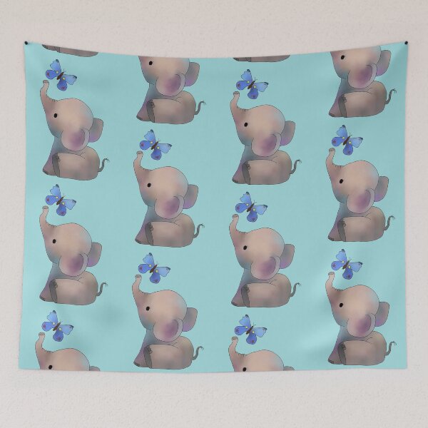 Item preview, Elephant with a butterfly designed and sold by Blumchen.