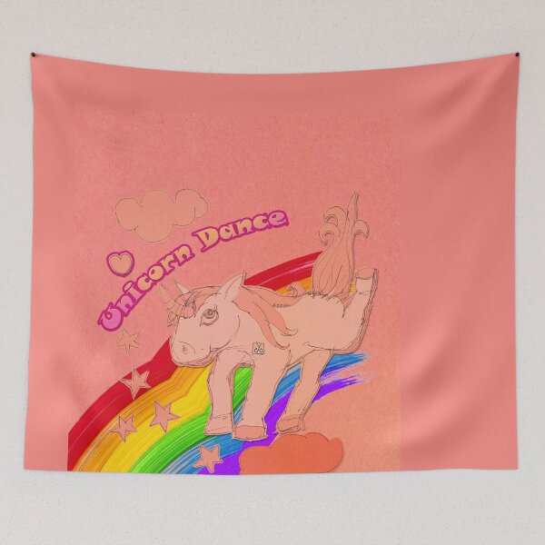 Item preview, Unicorn Horse Dancing on A Rainbow  (Original Drawing by ACCI) designed and sold by VanyssaGraphics.