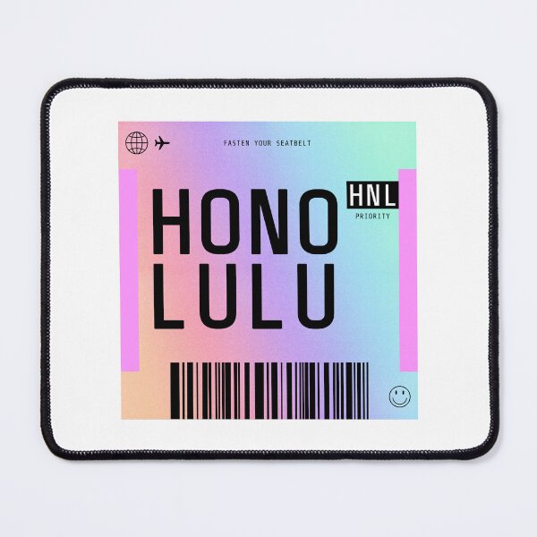 Item preview, Honolulu Boarding Pass HNL Rainbow Gradient designed and sold by lukassfr.
