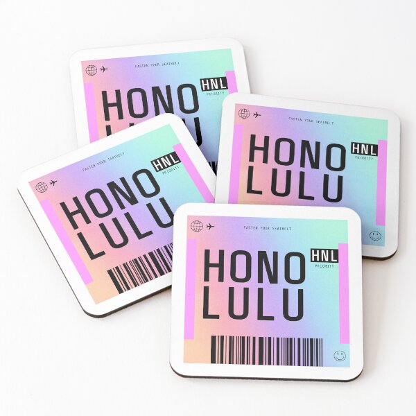 Item preview, Honolulu Boarding Pass HNL Rainbow Gradient designed and sold by lukassfr.