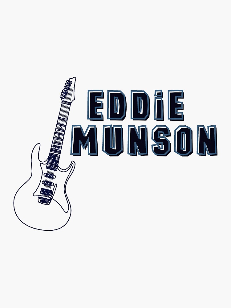 Eddie Munson Guitar - Stranger Things Sticker for Sale by VioletRae