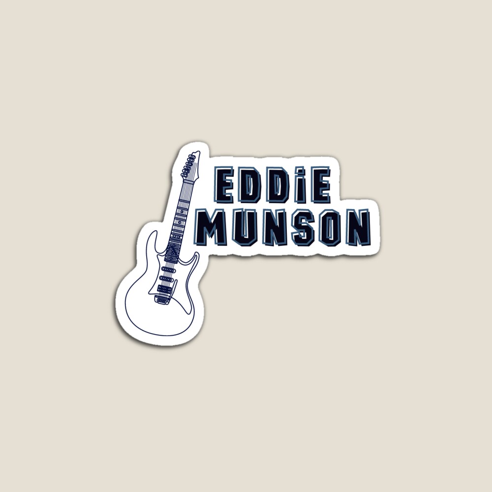 Eddie Munson Guitar - Stranger Things Sticker for Sale by VioletRae