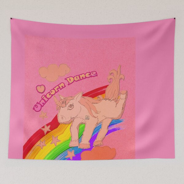 Item preview, Unicorn Horse Dancing on A Rainbow  (Original Drawing by ACCI) designed and sold by VanyssaGraphics.