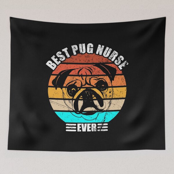 Item preview, The Coolest Best Pug Nurse Ever Vintage designed and sold by Pugstuff.