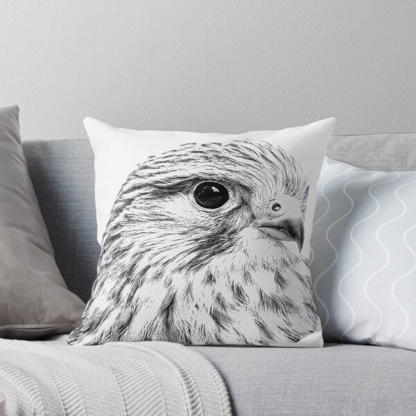 Item preview, Female Kestrel line drawing designed and sold by OwlOccasions.