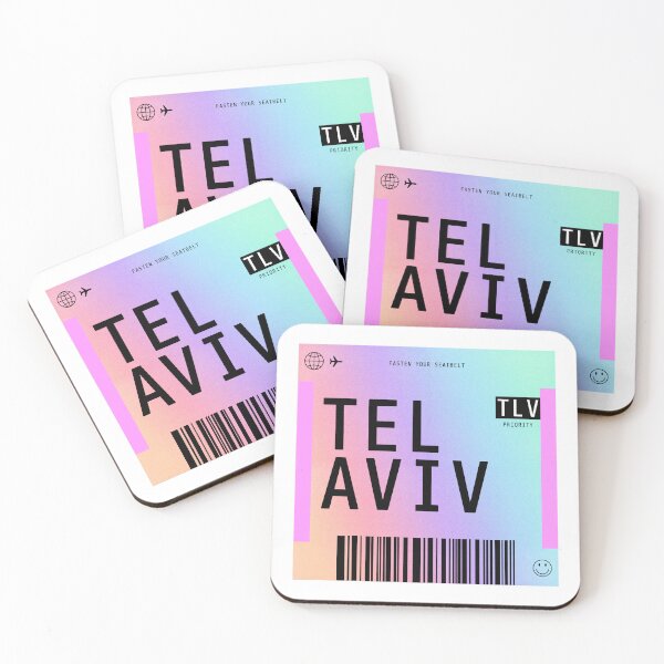 Item preview, Tel Aviv Boarding Pass TLV Rainbow Gradient designed and sold by lukassfr.
