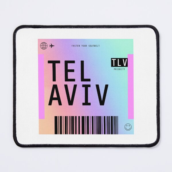 Item preview, Tel Aviv Boarding Pass TLV Rainbow Gradient designed and sold by lukassfr.