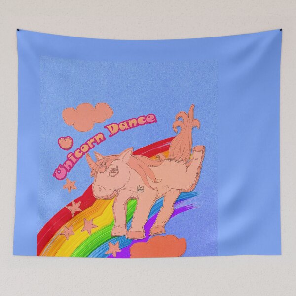 Item preview, Unicorn Horse Dancing on A Rainbow  (Original Drawing by ACCI) designed and sold by VanyssaGraphics.