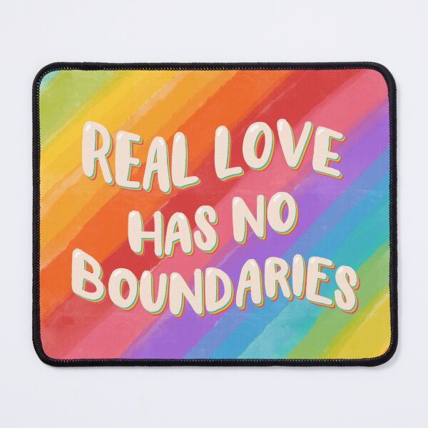 Aperçu de l'œuvre Le véritable amour n'a pas de frontières - Rainbow Pride - Citation manuscrite créée et vendue par TheBubblyType.