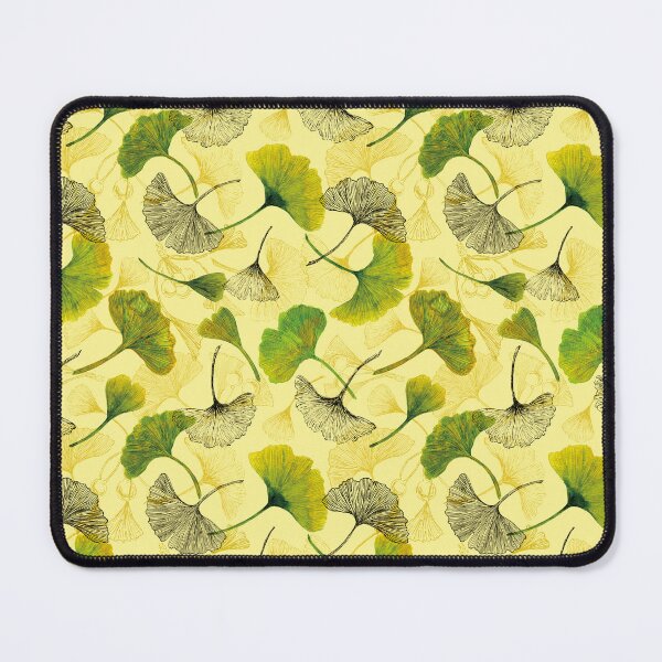 Item preview, Yellow Watercolor Ginkgo Biloba Leaves Pattern designed and sold by AlicjaCurioseur.