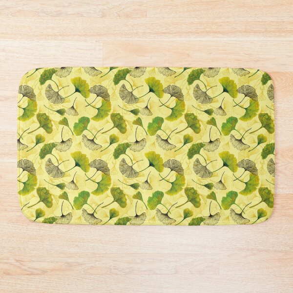 Item preview, Yellow Watercolor Ginkgo Biloba Leaves Pattern designed and sold by AlicjaCurioseur.