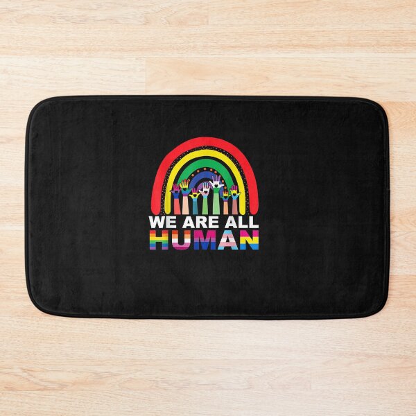 Item preview, We Are All Human Pride Ally Rainbow LGBT Flag Gay Pride designed and sold by ArthurClaessens.