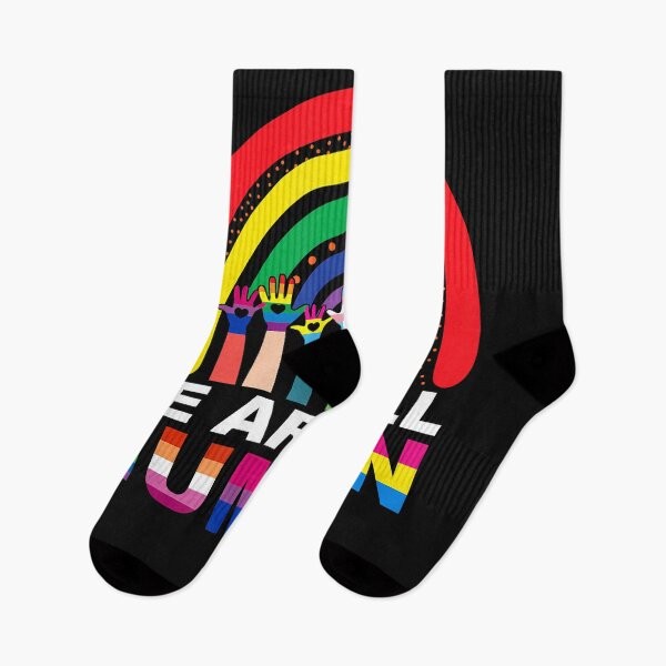 Item preview, We Are All Human Pride Ally Rainbow LGBT Flag Gay Pride designed and sold by ArthurClaessens.