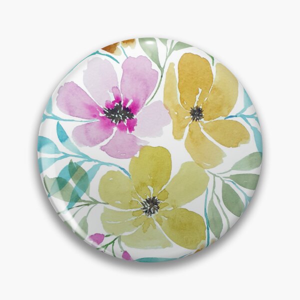 Item preview, 3 Big Flowers Watercolor Painting designed and sold by Orly Fuchs Galchen.
