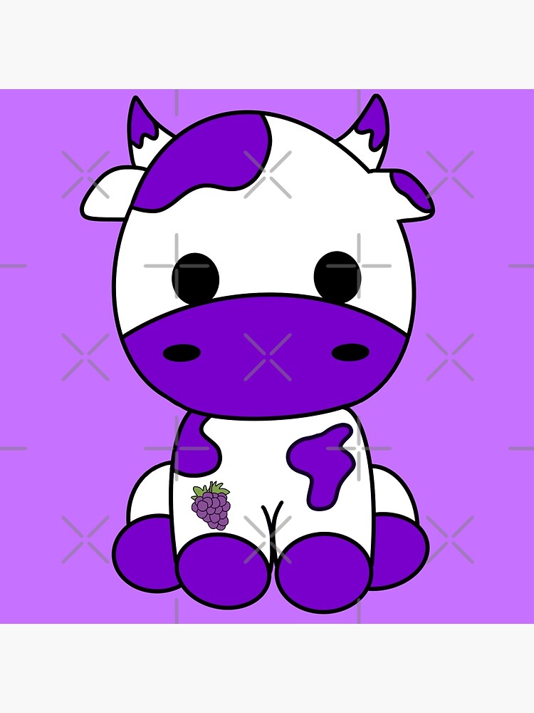 cute purple cow painting 