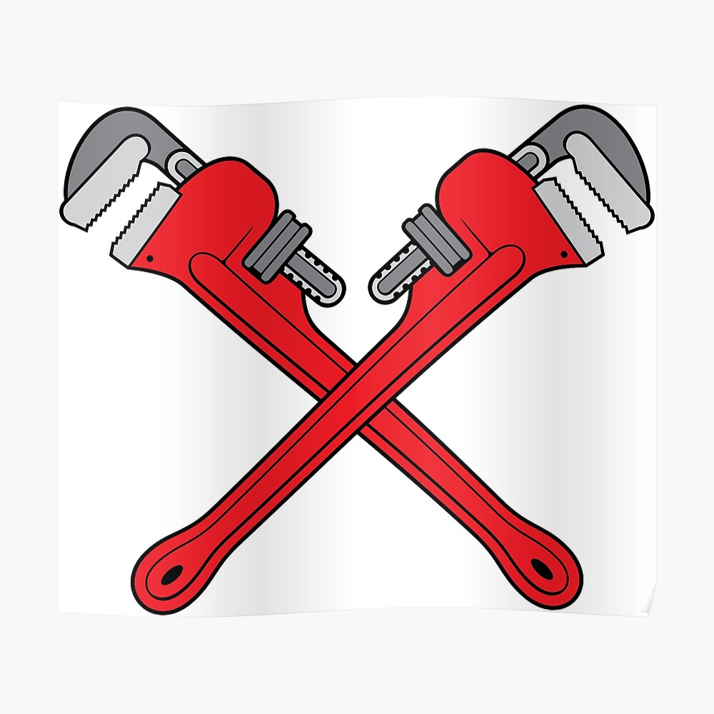 Crossed Plumber Pipe Wrench