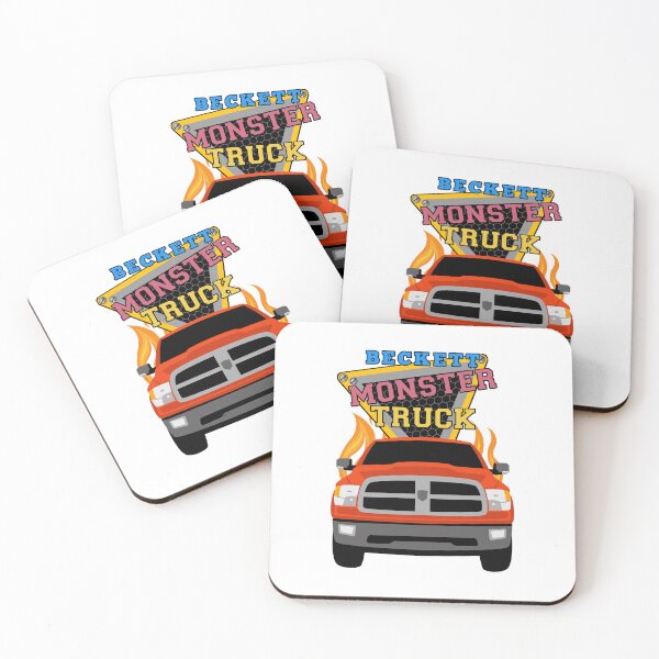 Item preview, Beckett name with monster truck designed and sold by VINOSILVER.