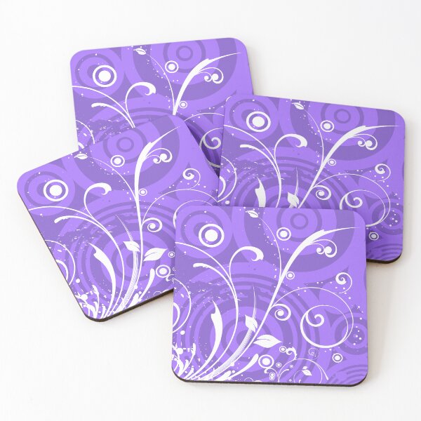 Item preview, Purple White Floral Art  designed and sold by Tshirtstory.