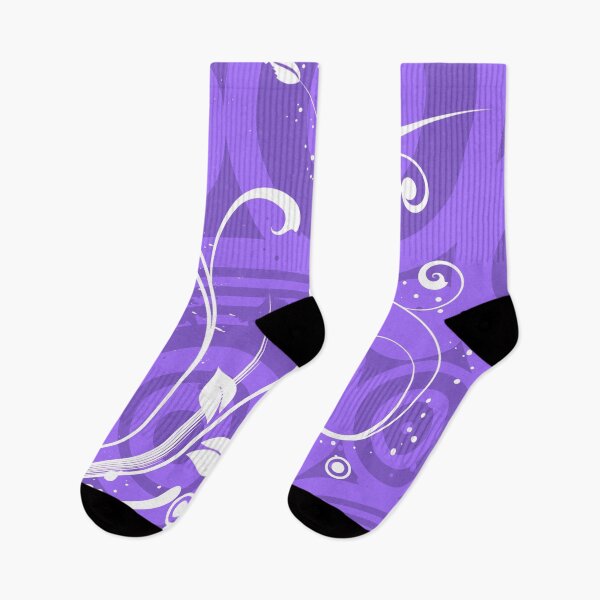 Item preview, Purple White Floral Art  designed and sold by Tshirtstory.