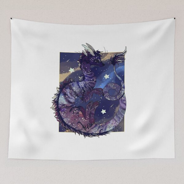 Item preview, dark striped star noise space dragon designed and sold by snowysaur.