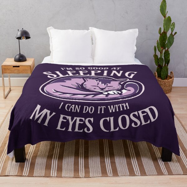Item preview, Sleeping cat (purple and blue) designed and sold by DKdesigns27.