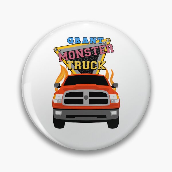 Item preview, Grant name with monster truck designed and sold by VINOSILVER.