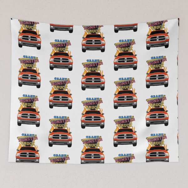 Item preview, Grant name with monster truck designed and sold by VINOSILVER.