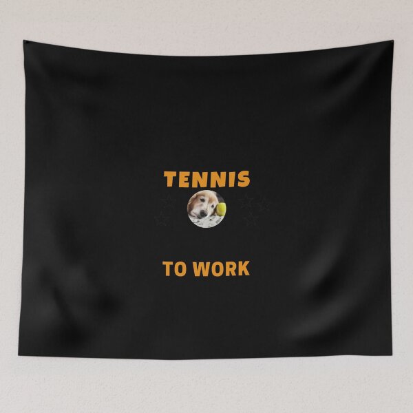 Item preview, Funny Born To Play Tennis Forced To Work Lazy Dog Sticker designed and sold by marshacryjsy7.