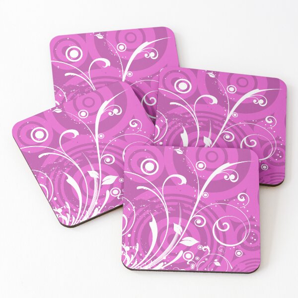 Item preview, White Pink Floral Art  designed and sold by Tshirtstory.