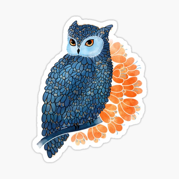 Blossoming owl Sticker