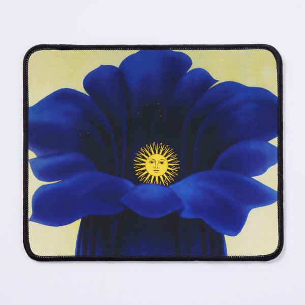 Item preview, ST MORITZ SWITZERLAND Blue Trumpet Flower Vintage Tourism Advertisement Poster 1952 by Leo Keck designed and sold by retroposters.