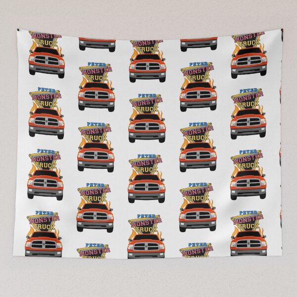 Item preview, Peter name with monster truck designed and sold by VINOSILVER.