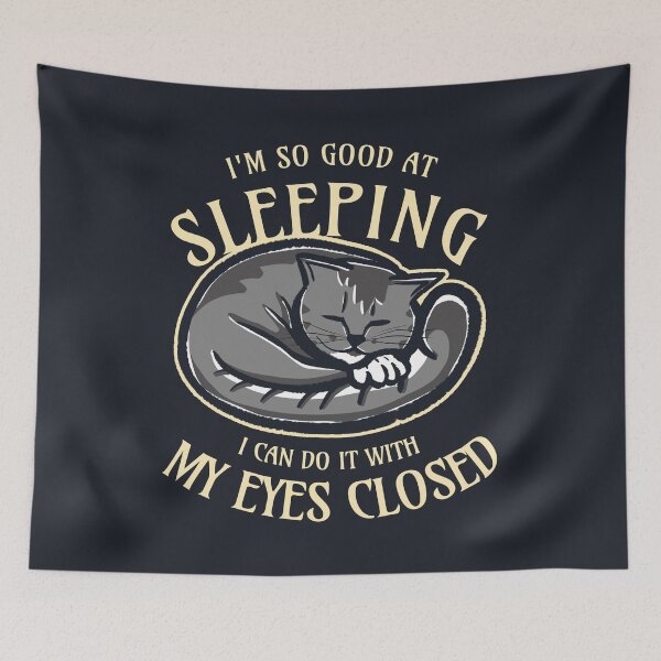 Item preview, Sleeping cat (blue and purple) designed and sold by DKdesigns27.