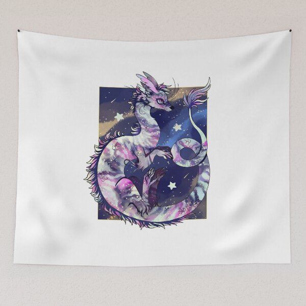 Item preview, pink striped koi space dragon designed and sold by snowysaur.