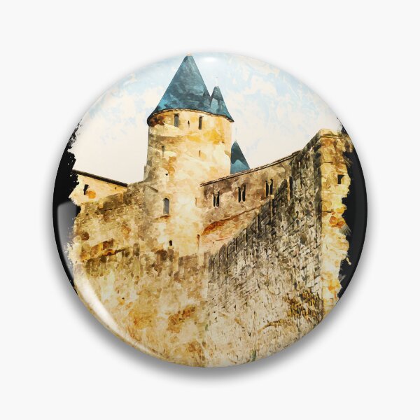 Item preview, Carcassonne France city watercolor designed and sold by chrlalexandru.