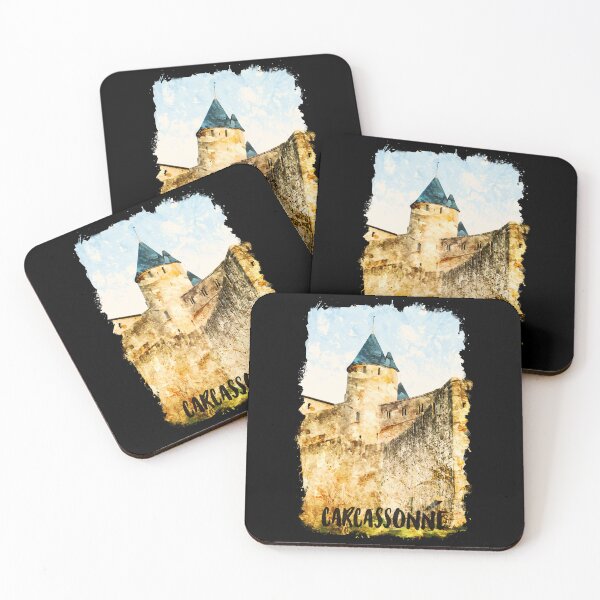Item preview, Carcassonne France city watercolor designed and sold by chrlalexandru.