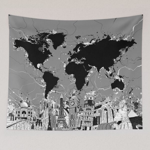Item preview, world map designed and sold by BekimART.