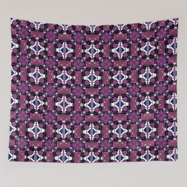 Item preview, The Magenta Triangle Design in Fabric Seamless Pattern designed and sold by MyMemoriesArts.