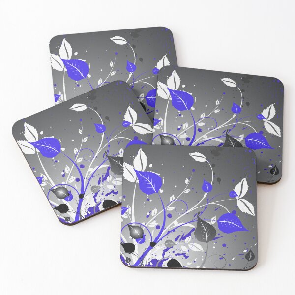 Item preview, Blue White Grey Floral Art  designed and sold by Tshirtstory.