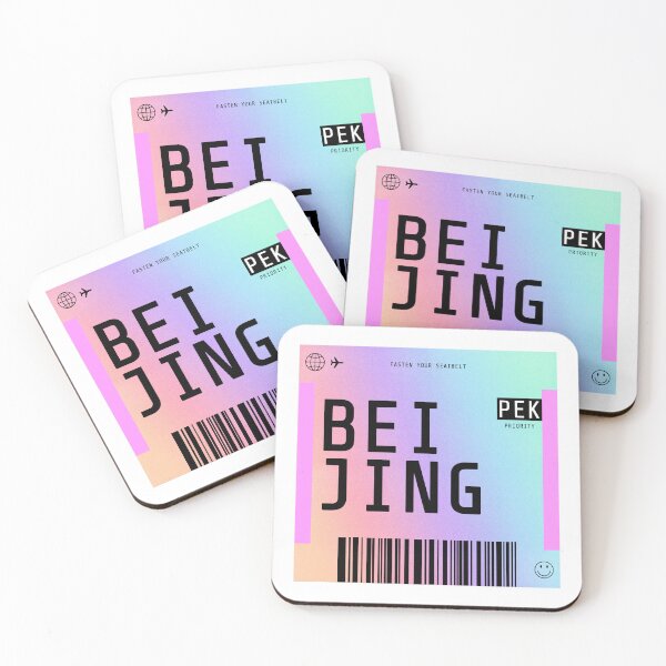 Item preview, Beijing Boarding Pass PEK Rainbow Gradient designed and sold by lukassfr.