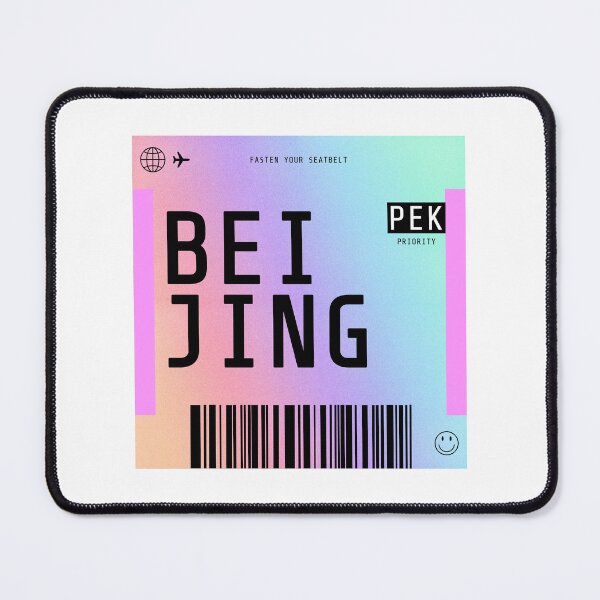 Item preview, Beijing Boarding Pass PEK Rainbow Gradient designed and sold by lukassfr.