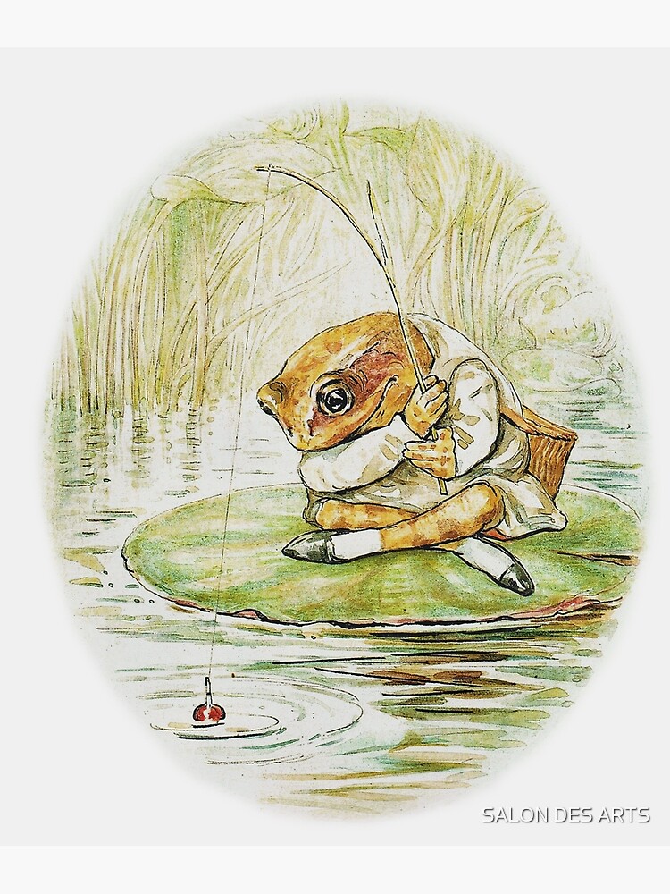 Vintage Frog Art Print, Beatrix Potter Illustration, Jeremy Fisher