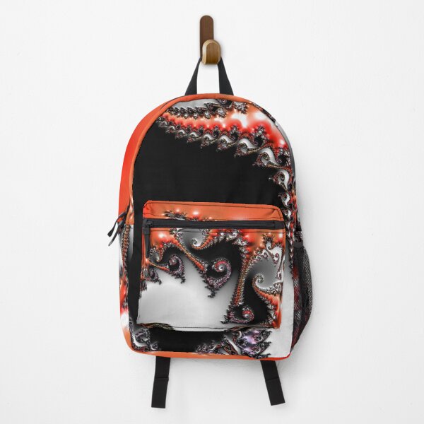 Item preview, Striking Black and White Fractal with Splash of Orange | Raise Your Vibration designed and sold by JillyJ05.