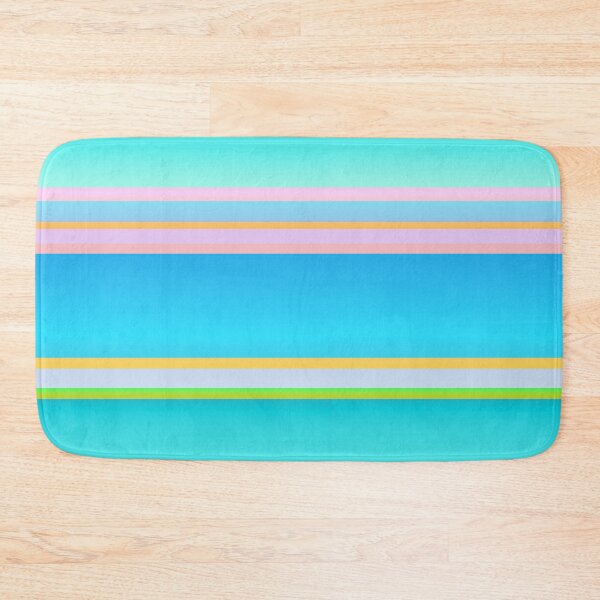 Artikelvorschau, hellblau horizontal gestreift | blaue ästhetische farbpalette entworfen und verkauft von lausn.