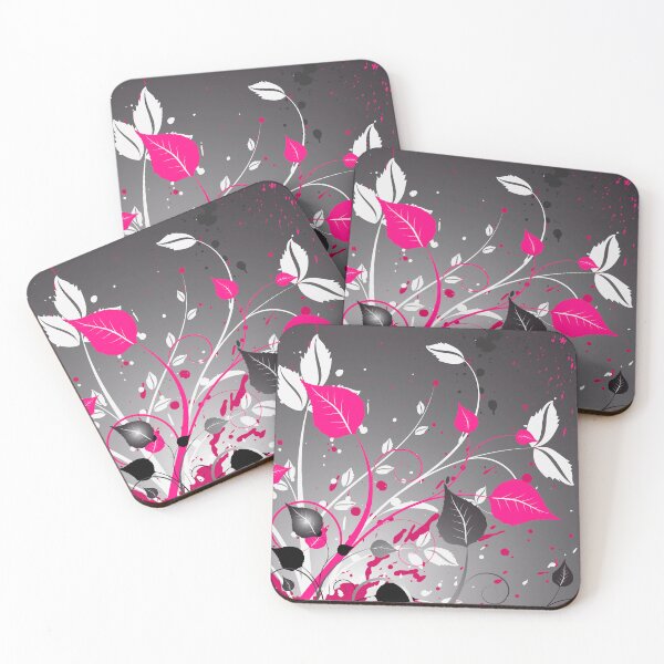 Item preview, Pink White Grey Floral Art  designed and sold by Tshirtstory.
