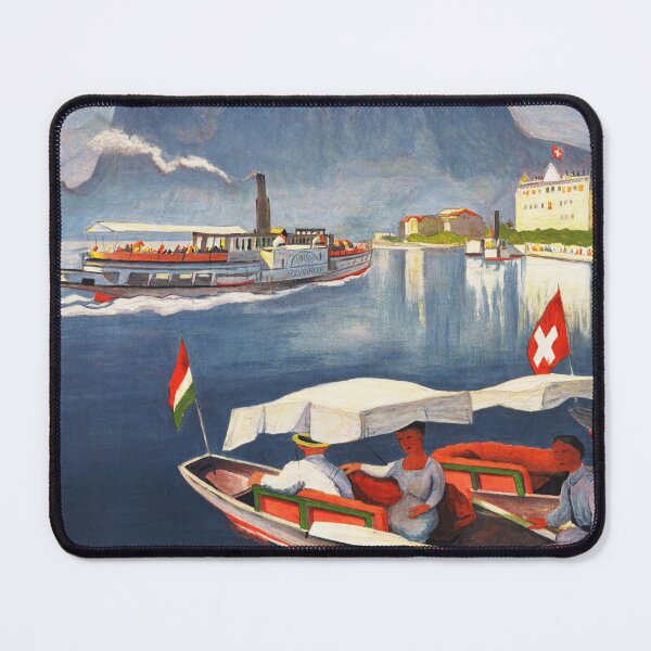 Item preview, LUGANO Sudschweizerisches SONNENLAND Vintage Tourism Travel Poster 1924 by Otto Baumberger designed and sold by retroposters.