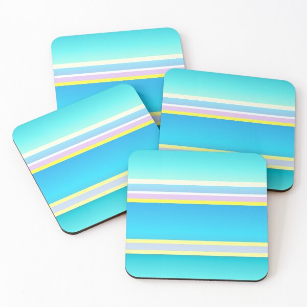 Item preview, light blue horizontal striped | blue yellow striped designed and sold by lausn.