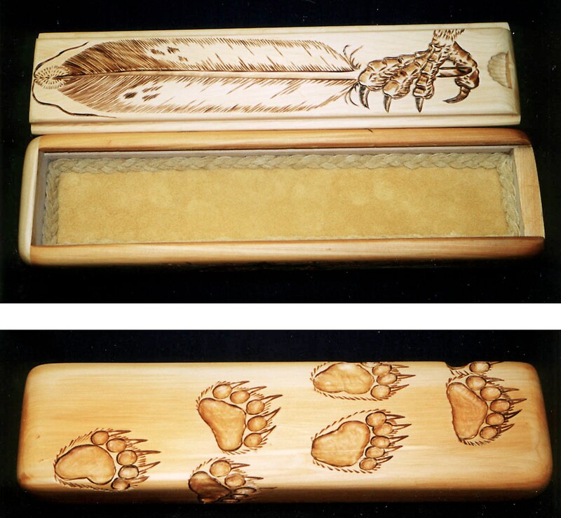 "white cedar eagle feather box" by shkaabewis06 Redbubble