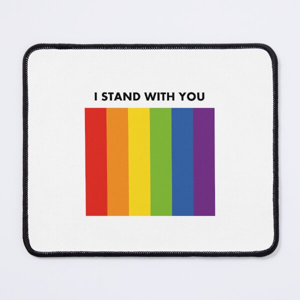 Item preview, Pride Allyship - I stand with you LGBTQ Rainbow Flag designed and sold by Inspirationmotivation.