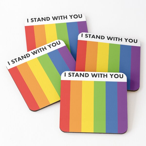 Item preview, Pride Allyship - I stand with you LGBTQ Rainbow Flag designed and sold by Inspirationmotivation.